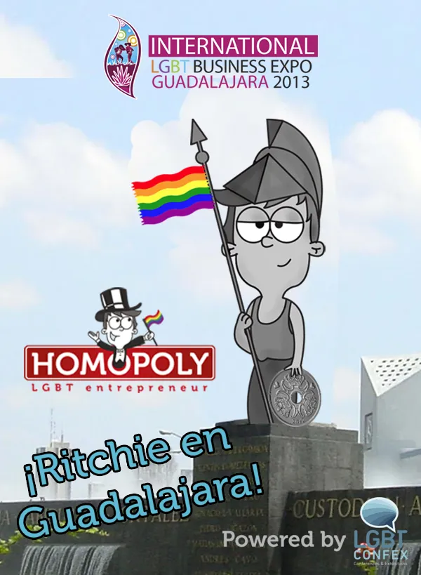 Ritchie was part of the promotional campaign for the International LGBT Business Expo in Guadalajara.